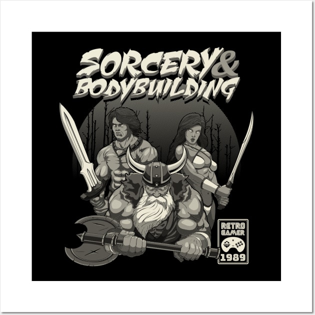 Sorcery & Bodybuilding Wall Art by SquidStudio